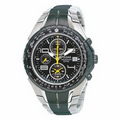 Pulsar Men's Flight Computer Black Dial Watch w/ Yellow Second Hand